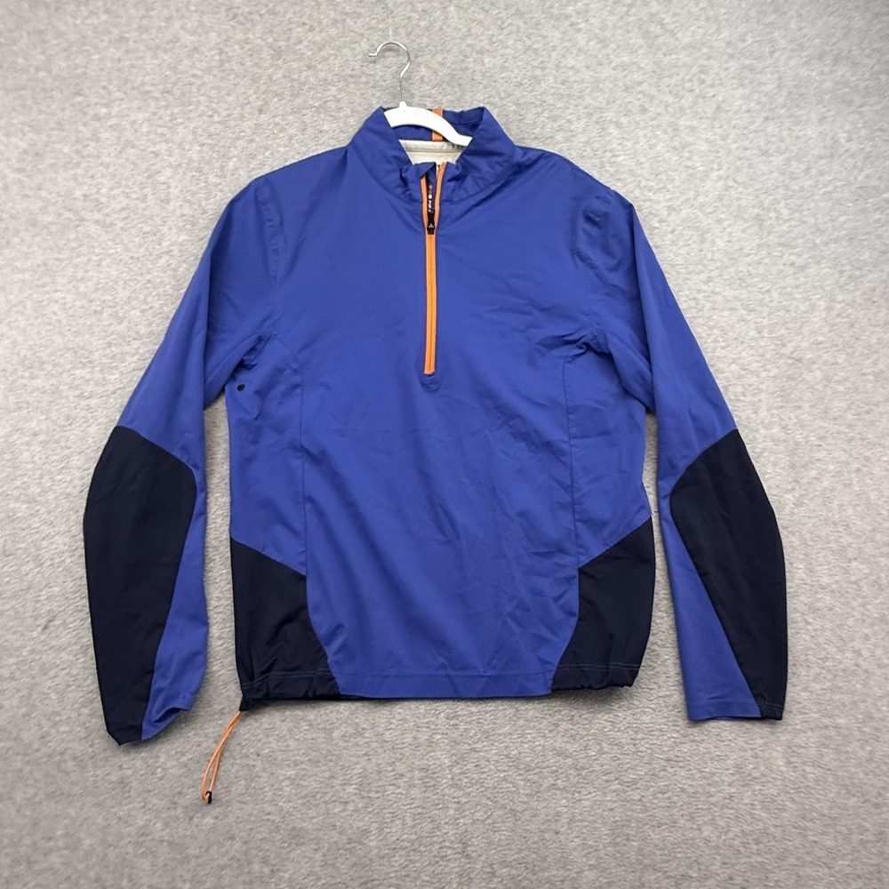 RLX Golf Jacket Men s Small Blue Quarter Zip Performance Windbreaker Lightweight